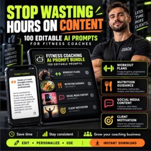 100 AI Prompts for Fitness Coaches I Workout & Social Content