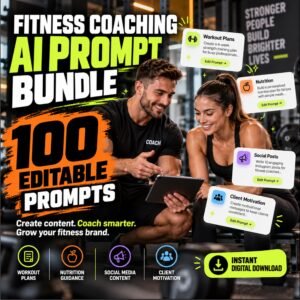 100 AI Prompts for Fitness Coaches I Workout & Social Content