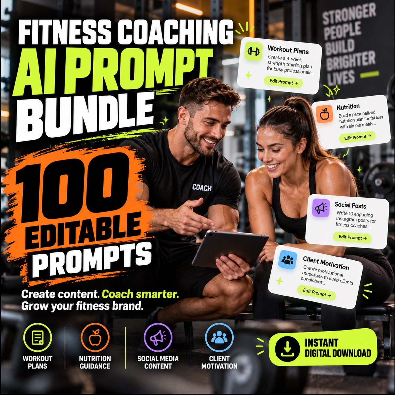 100 AI Prompts for Fitness Coaches I Workout & Social Content 100 AI Prompts for Fitness Coaches I Workout & Social Content
