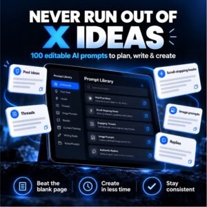 100 AI Prompts for X Posts, Threads, Hooks & Ideas