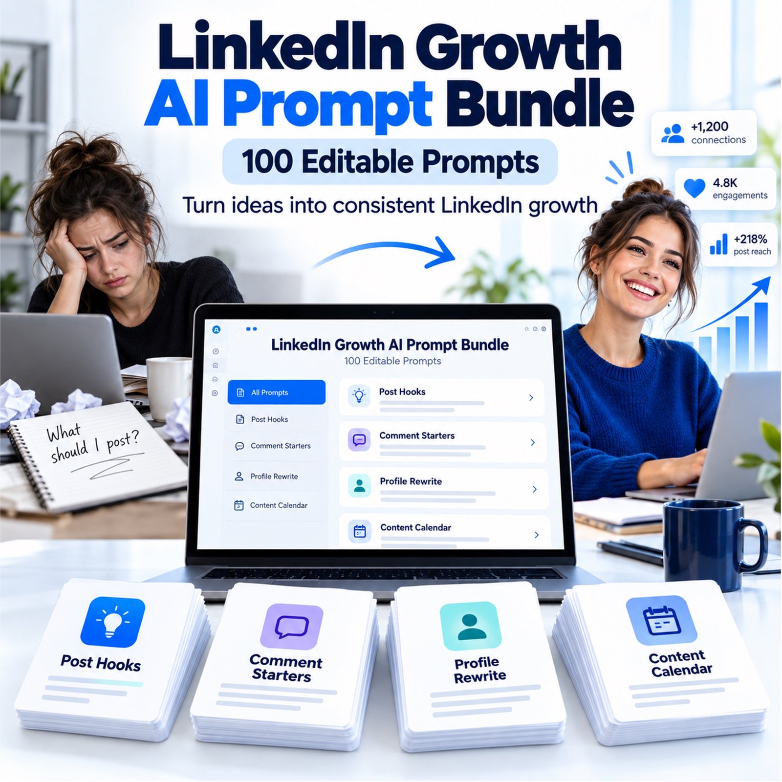 100 LinkedIn AI Prompts for Content, Engagement & Profile Growth 1 100 LinkedIn AI Prompts for Content, Engagement & Profile Growth