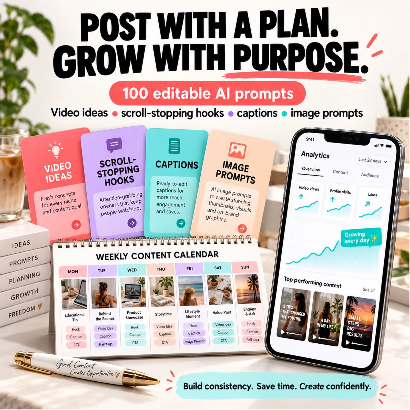 100 TikTok AI Prompts for Video Ideas, Hooks & Captions 1 100 TikTok AI Prompts for Video Ideas, Hooks & Captions